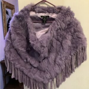 Rabbit fur shawl